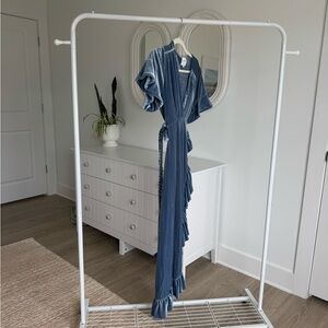 Misa Los Angeles Blue Midi Dress